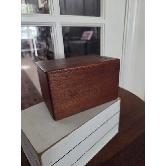 Vintage 1930s-50s Handmade Hardwood Trinket Box 5x3x3 Arts & Crafts MCM - Picture 7 of 9